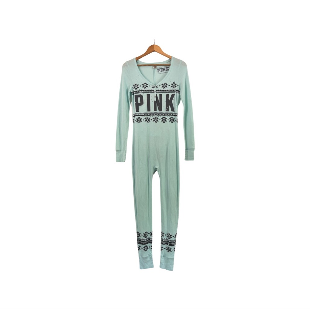 PINK Victoria’s Secret Long Jane Thermal Onsie